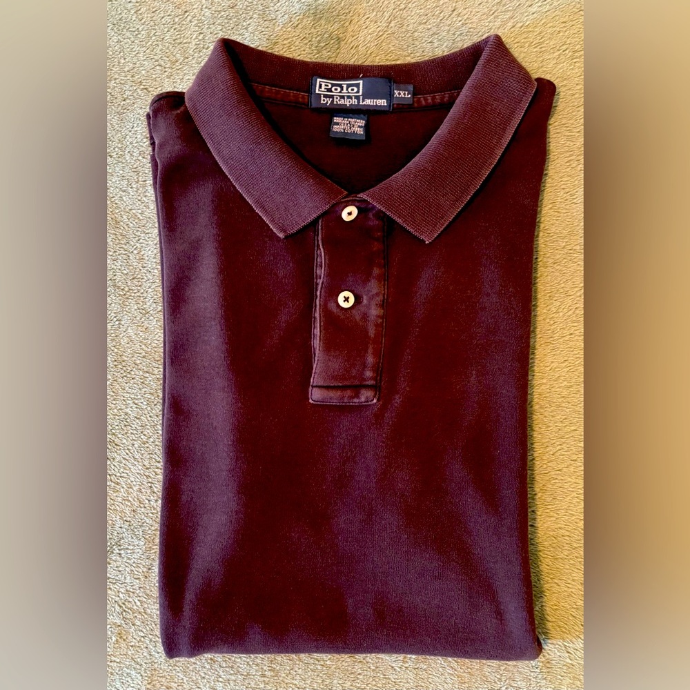 Ralph Lauren Black Polo Cotton Shirt Classic, Size: XXL (5225)